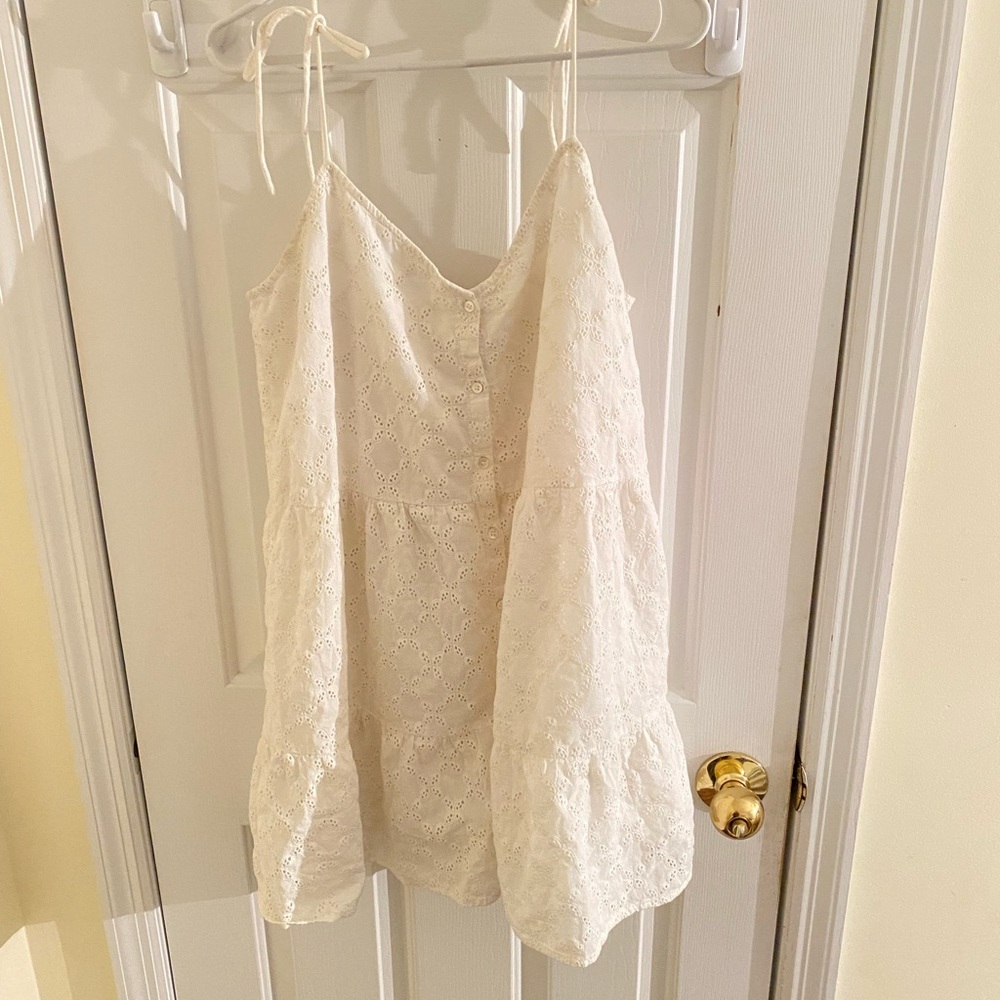 Sézane White Eyelet Dress